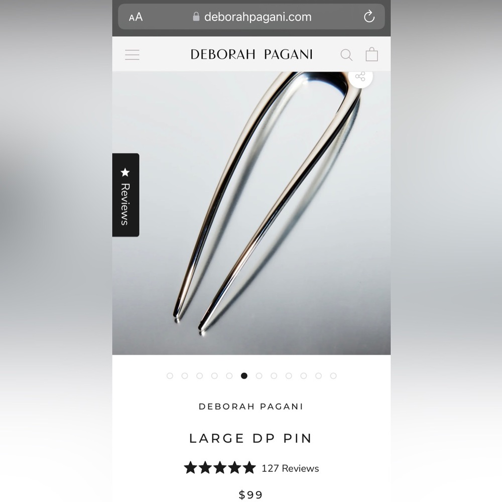 BRAND NEW Deborah Pagani Silver Hair Pin